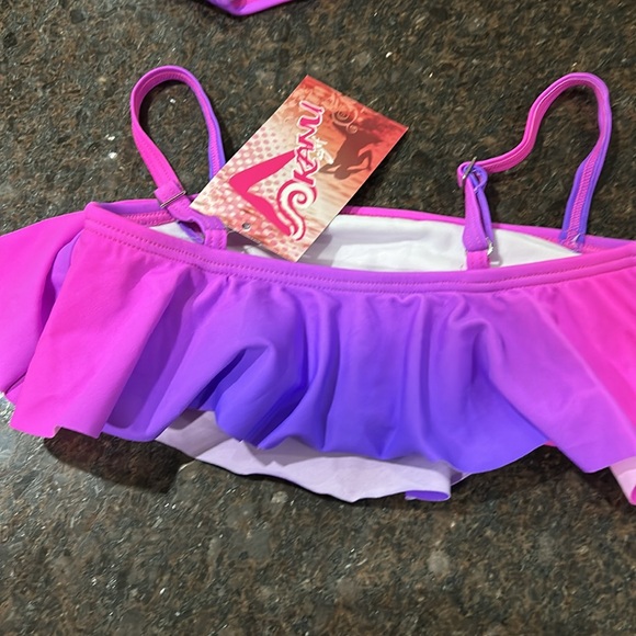 Girls size 7 Bikini Kanu Surf Bathing suit pink/purple NWT - Picture 7 of 8